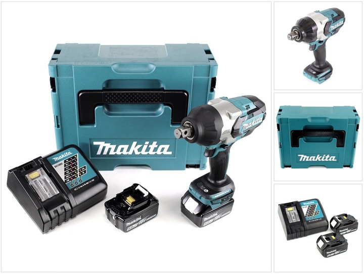 Produktbild Makita DTW1002RTJ Akku-Schlagschrauber 18V, 2x5,0Ah Li-Ion, 1000 Nm, 1 (Akkubetrieb)