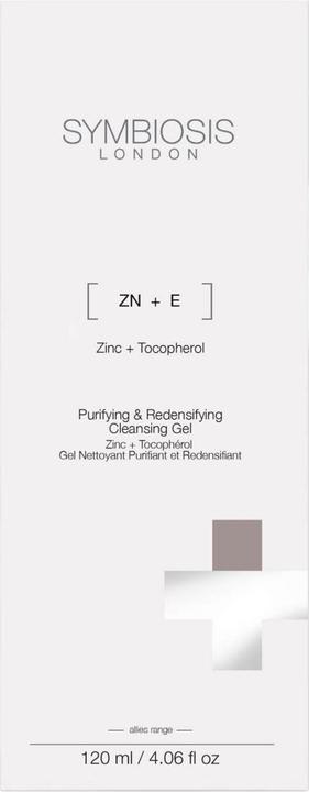 Actual product image Symbiosis Zinc + Tocopherol) Clarifying and moisturizing cleansing gel (Cleansing lotion)