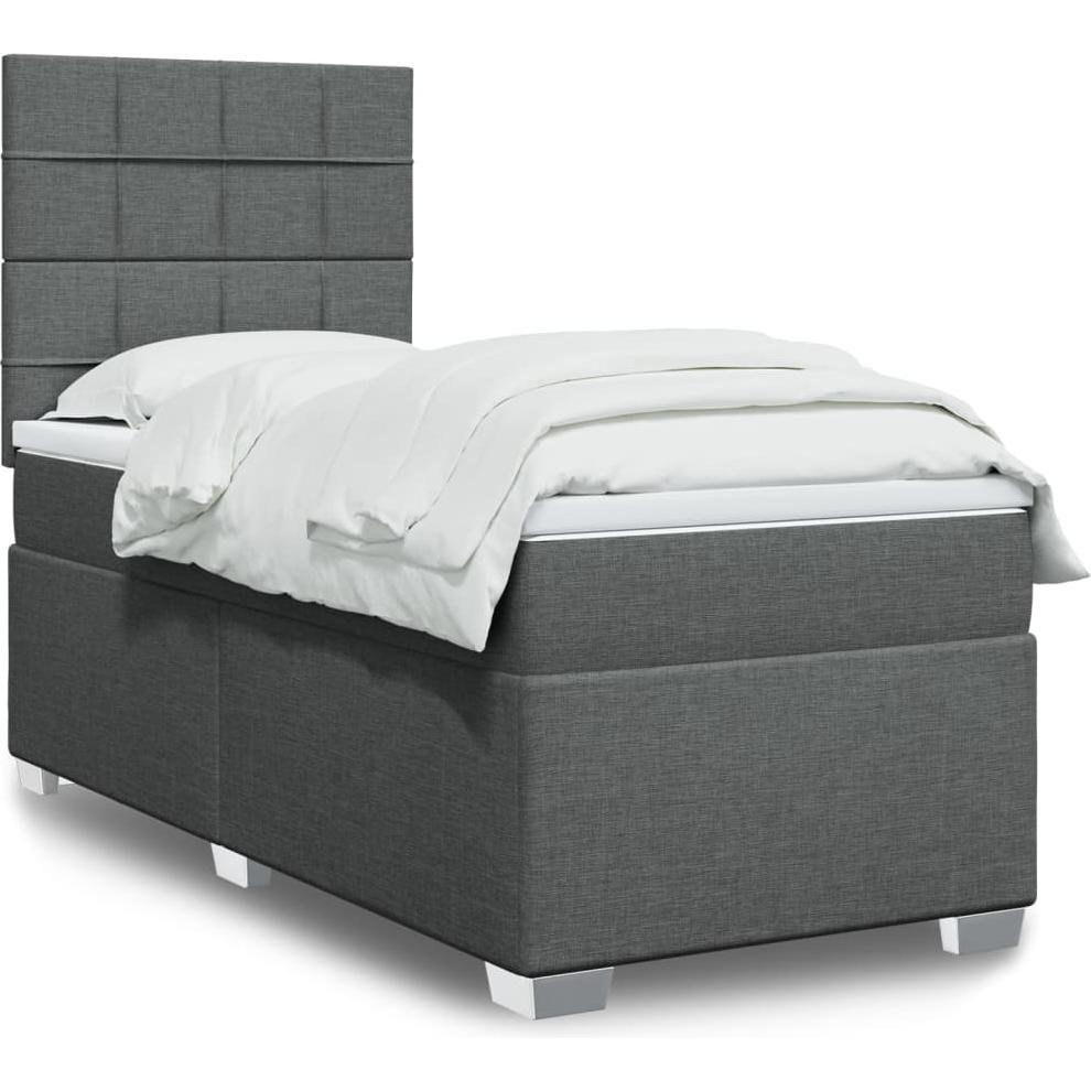 VidaXL, Bett, Bo x springbett mit Matratze 90 x 200 cm Stoff (90 x 200 cm)