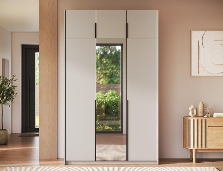 Produktbild ADRK Furniture Alera III mit Aufsatz – Drehtürenschrank (148 x 58 x 250 cm)