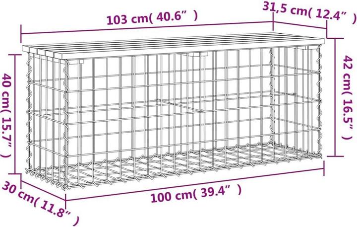 Produktbild vidaXL Gartenbank