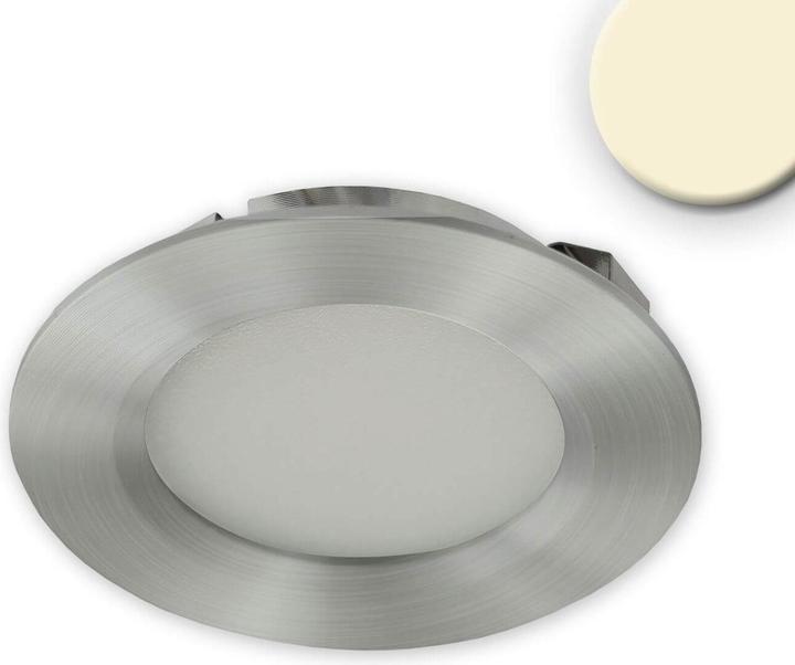 Produktbild Isoled LED Möbeleinbaustrahler MiniAMP ALU gebürstet, rund, 3W, 120°, 24V DC warmweiss 3000K, dimmbar
