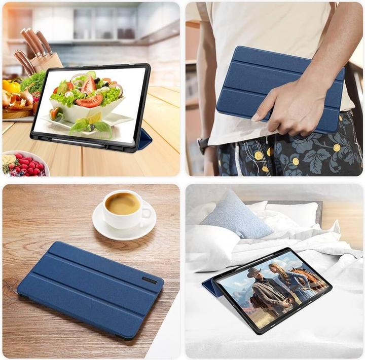 Produktbild Samsung Galaxy Tab S10 FE Plus - Ducis Domo Series, aufstellbares Flip-Etui, Blau (Samsung Galaxy Tab S10 FE+)