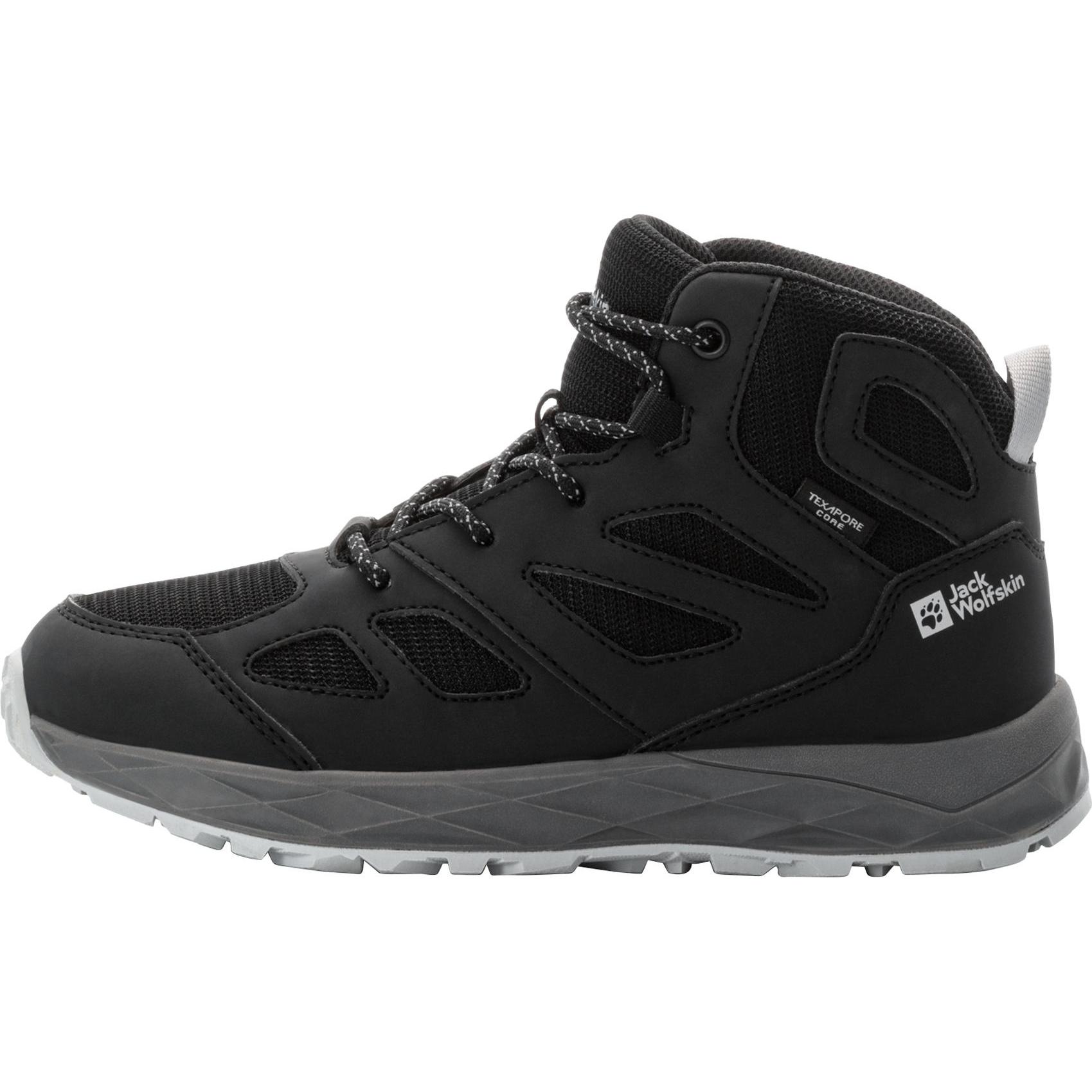 Jack Wolfskin, Unisex, Wanderschuhe, Woodland 2 Texapore Mid K (27), Schwarz