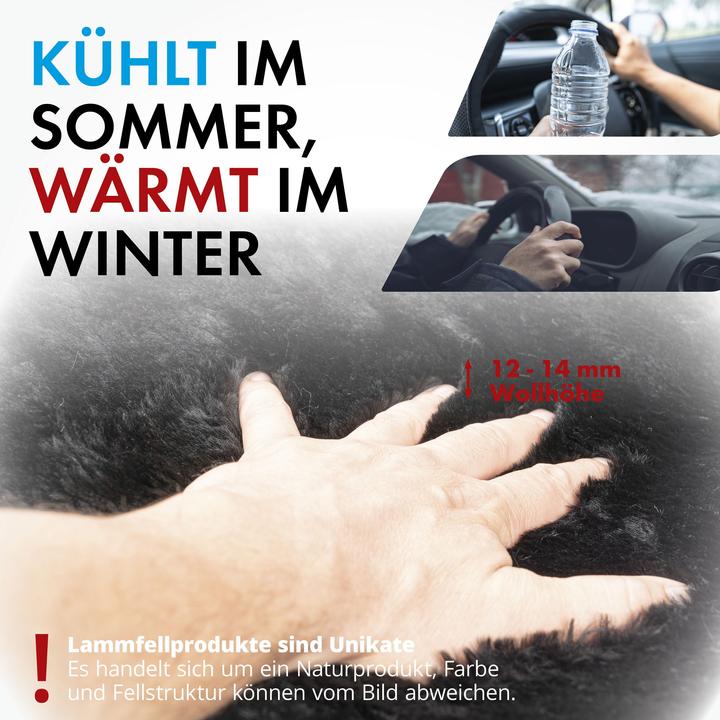 Actual product image Walser Lambskin steering wheel cover car, steering wheel cover, steering wheel protector genuine lambskin