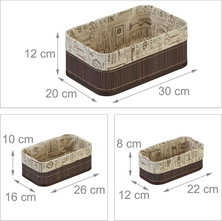 Actual product image Relaxdays storage basket (30 cm, 3x)