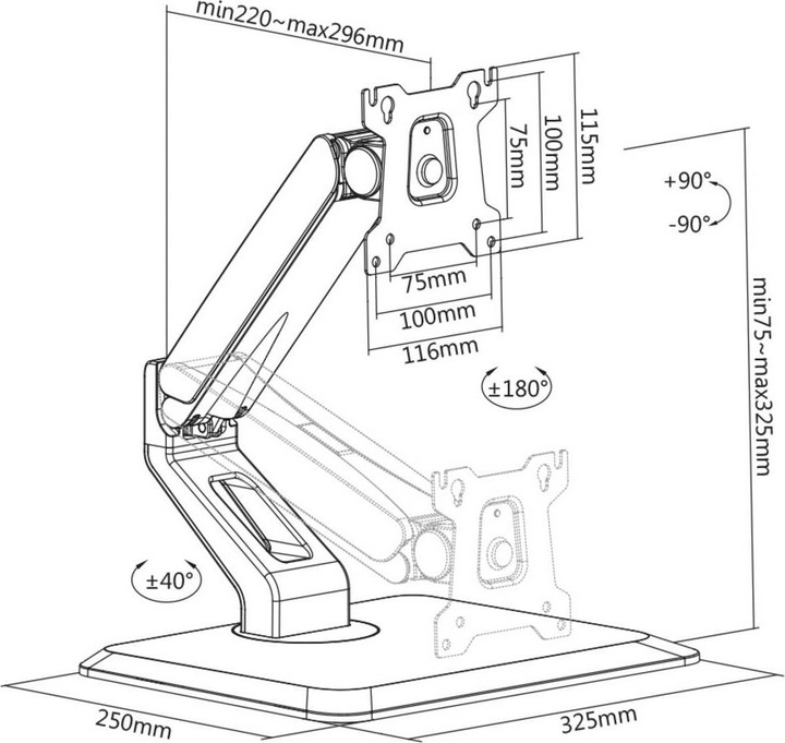 Produktbild myWall HL17L (Tisch, 32")