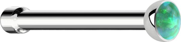 Immagine prodotto Star Piercing Nasenstecker gerade silber mit Opal grün (senza ottone, Acciaio chirurgico 316L)