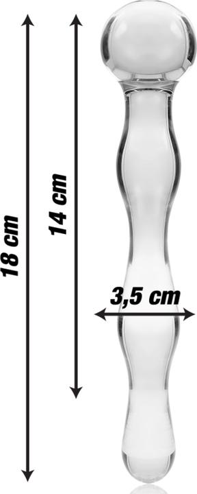 Productafbeelding Ibiza Nebula Series By ™ - Model 13 Dildo Borosilicaatglas 18 X 3,5 cm Helder