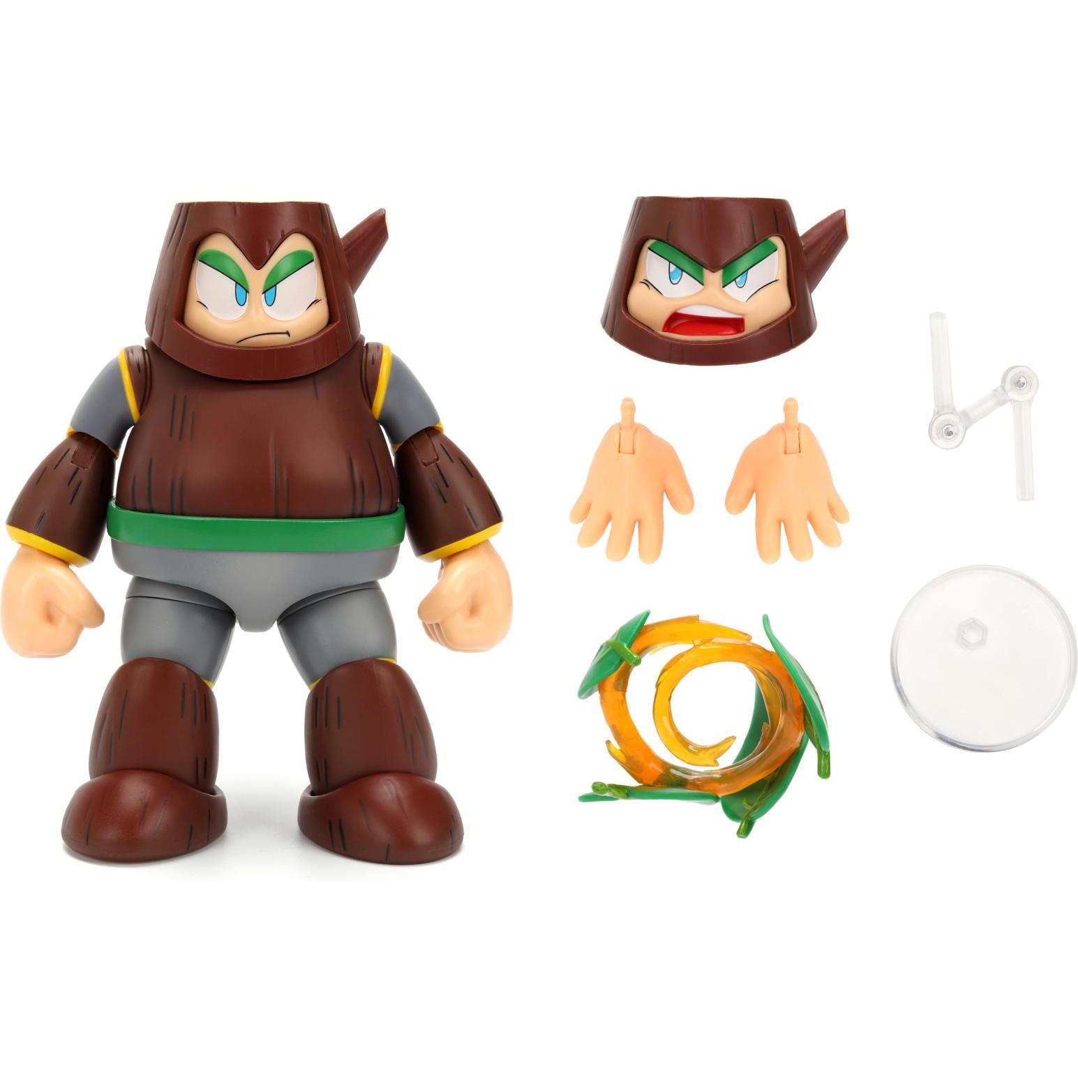 Jada Figura Di Mega Man Wood Man Da 4,5 Pollici