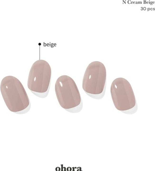 Produktbild Ohora Semi Cured Gel Nail Strips in Cream Beige - Salon-Qualität Lang anhaltend Einfach aufzutragen und (Kunstnägel, N Cremebeige)