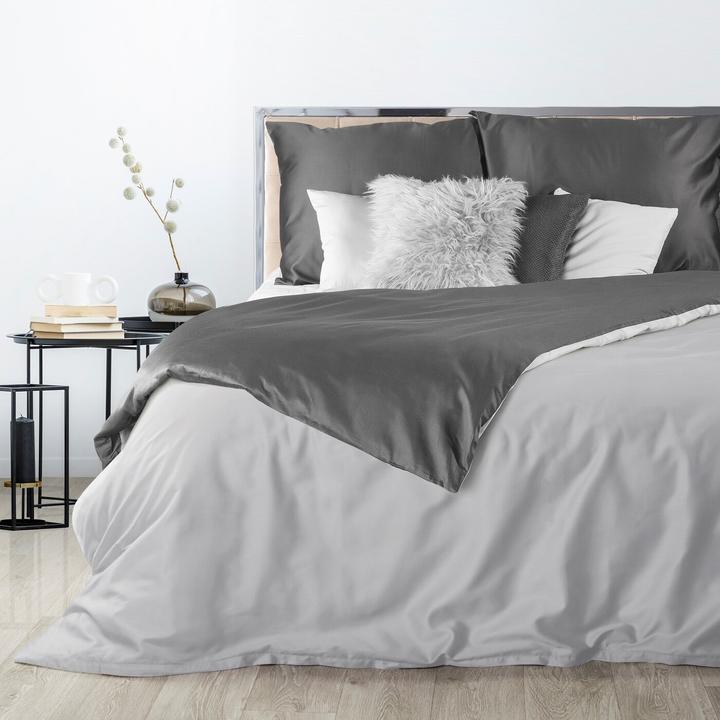 Actual product image Eurofirany Nova3 bedding set silver + steel 160x200 NP 3 pcs. Bedding (Duvet cover, 160 x 200 cm)