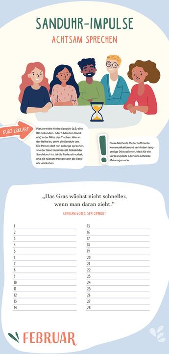 Produktbild Immerwährender Teamkalender. Für ein gutes Miteinander