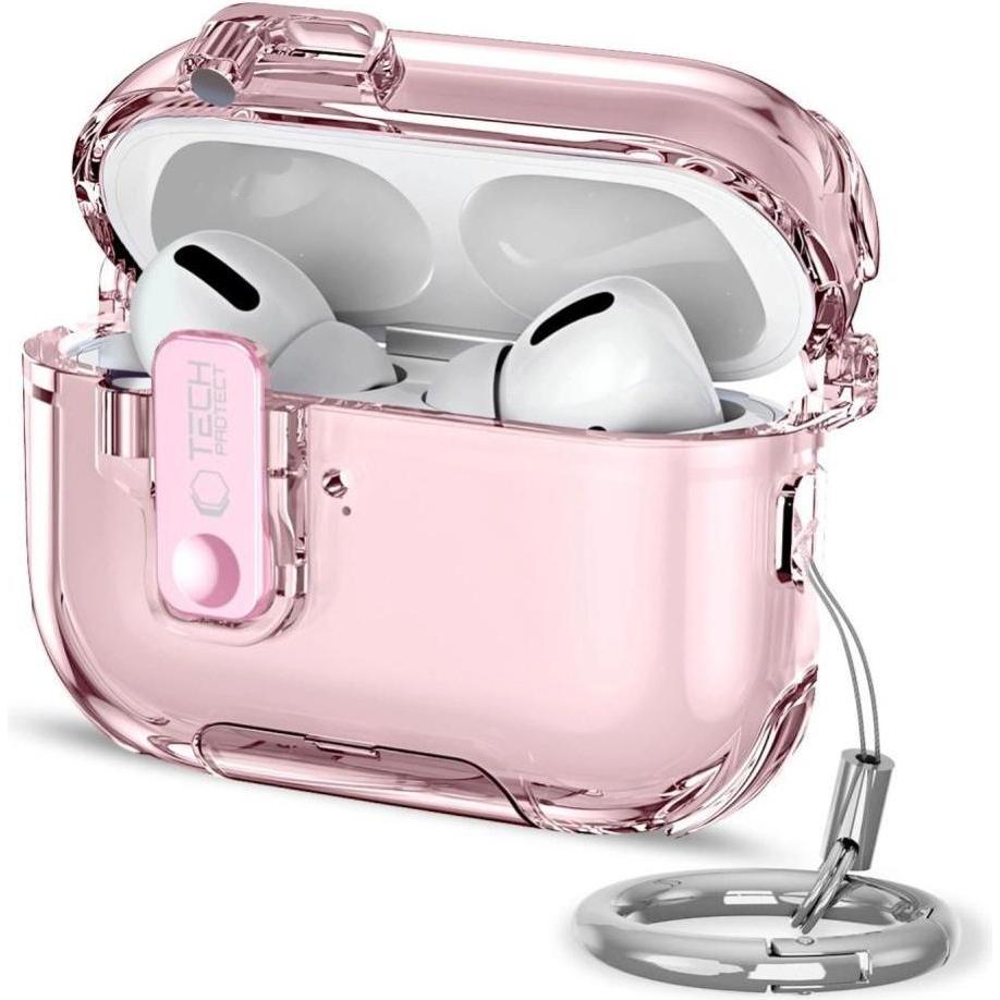 4Kom Tech-Protect Bounce Pro Apple Airpods Pro 3 Pink (Manicotto per cuffie), Borsa per cuffie + Copertura protettiva, Pink