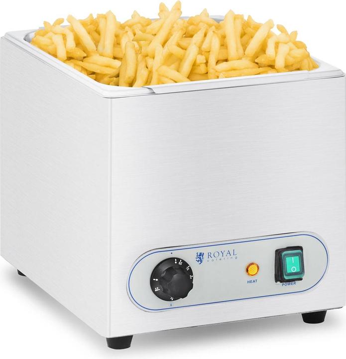 Produktbild Royal Catering Pommeswärmer Pommeswanne Warmhaltegerät Pommes Frittenwanne Wärmebrücke GN Wanne