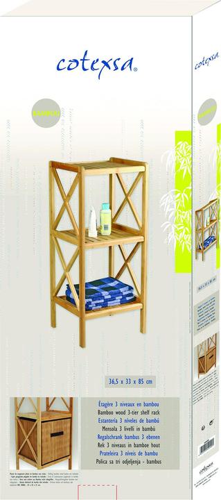 Image du produit MSV ETAGERE BAMBU 3 NIVEAUX 36,5X33X85CM (36.50 x 33 x 85 cm)