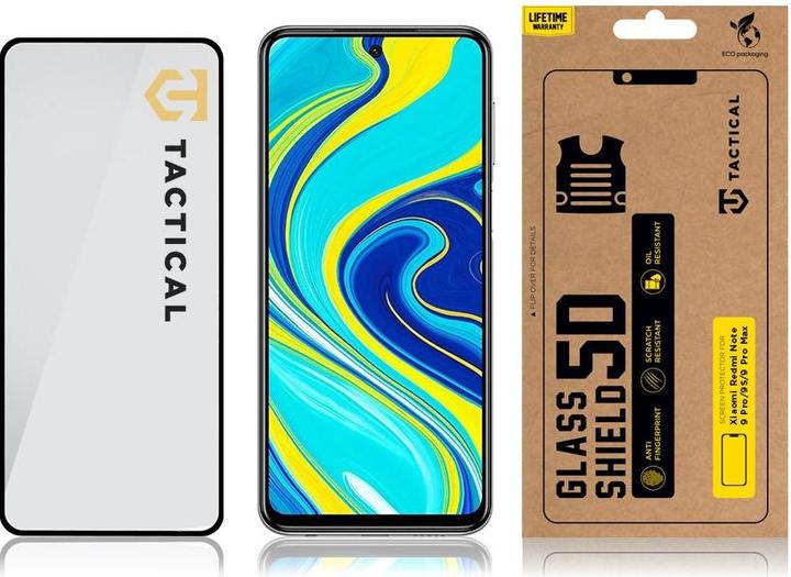 Actual product image Tactical Glass Shield 5D for Xiaomi Redmi Note 9 Pro/9S/9 Pro Max Black (1 pcs., Xiaomi Redmi Note 9 Pro, Xiaomi Redmi Note 9 Pro Max)