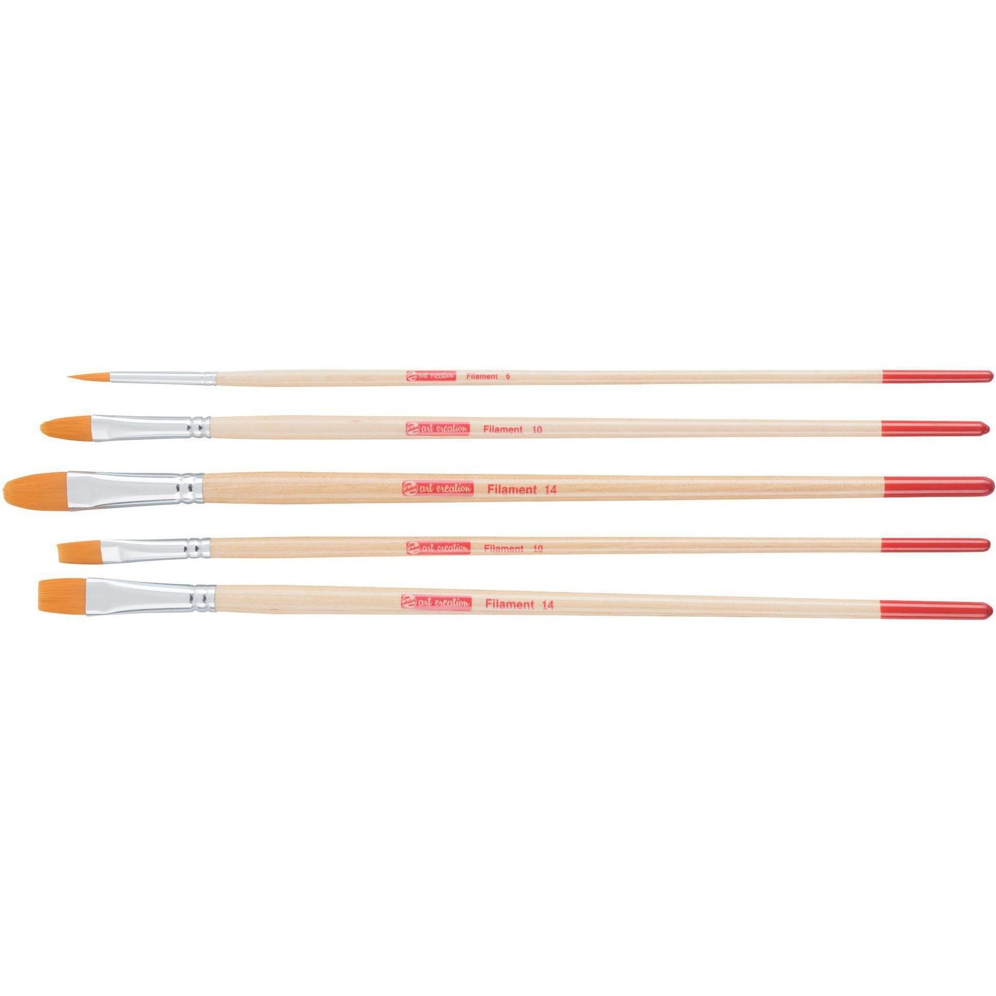 Talens: Set di Pennelli (14mm) - Tondo, Linguetta e Piatto