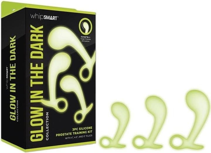 Actual product image Xgen Products Whipsmart Glow In The Dark 3Pc Silicone Prostate Training Kit Silikonowy Zestaw Treningowy Prostaty