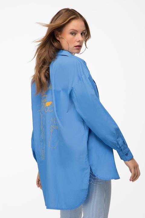 Produktbild Laurasøn Hemdbluse, Hemdkragen, gerundeter Saum, Langarm (L)