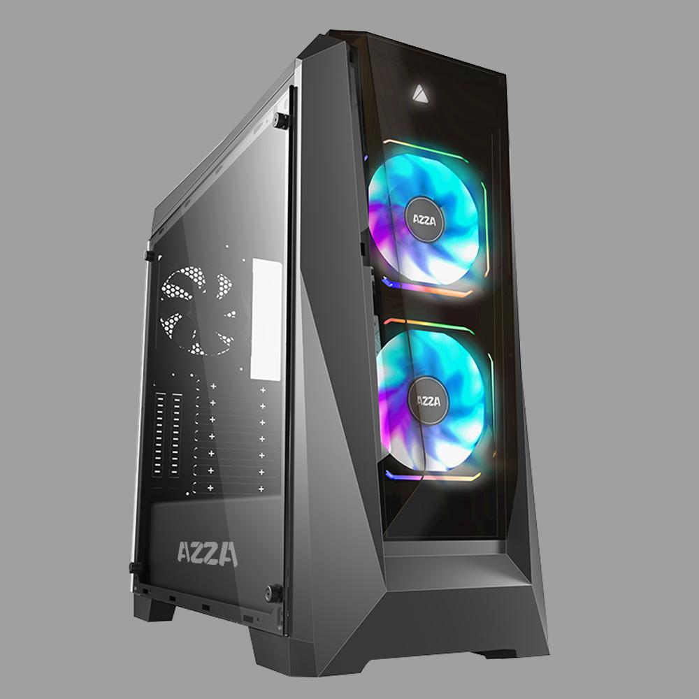 Thumbnail - Azza Chroma 410B (mATX, ATX), PC Gehäuse, Schwarz