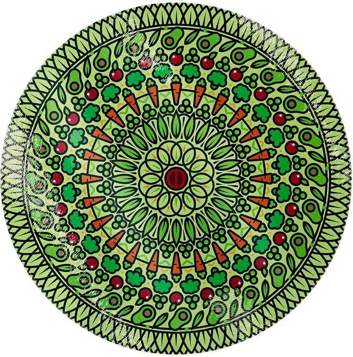 Image du produit Grindstore Planche à découper en verre avec motif de légumes