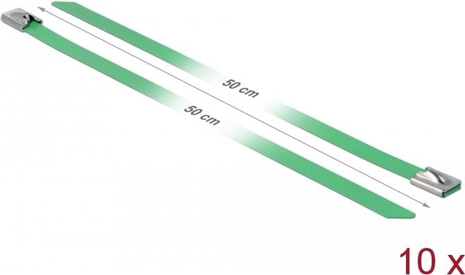 Actual product image Delock Stainless steel cable tie 500x7,9 10 pcs. (Metal cable ties, 500 mm, 10 pcs.)