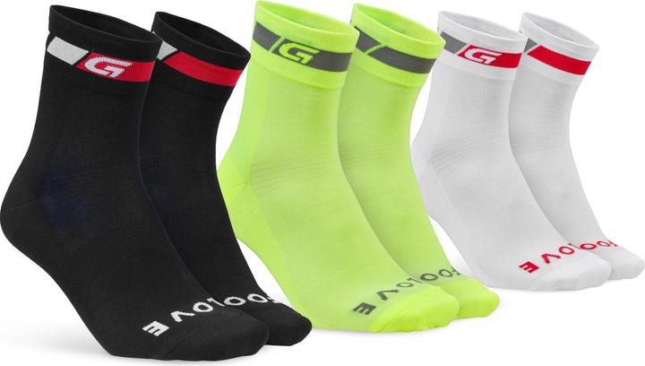Produktbild GripGrab Tricolore Regular Cut Socks Bundle (L)