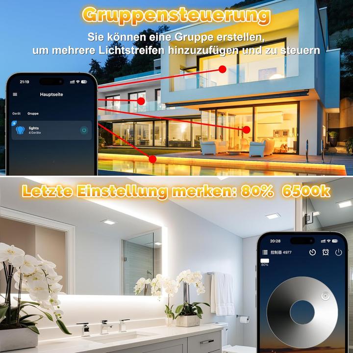 Image du produit Lumina Swiss 30m Set SmartLED Weiss Outdoor IP67 (Blanc froid, Blanc neutre, Blanc chaud, 3000 cm, Extérieur)