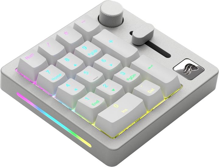 Glorious GMMK Wireless Numpad - Fox Switches, grau/weiss (DE, Kabelgebunden, Kabellos)