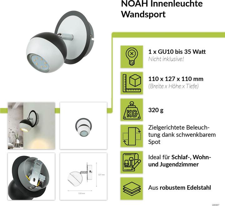 Produktbild Licht-Erlebnisse Spot Strahler Noah (GU10)