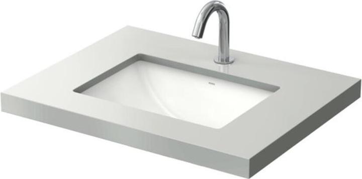 TOTO WU undercounter washbasin 50cm without tap hole with overflow angular white (380 mm, 500 mm)