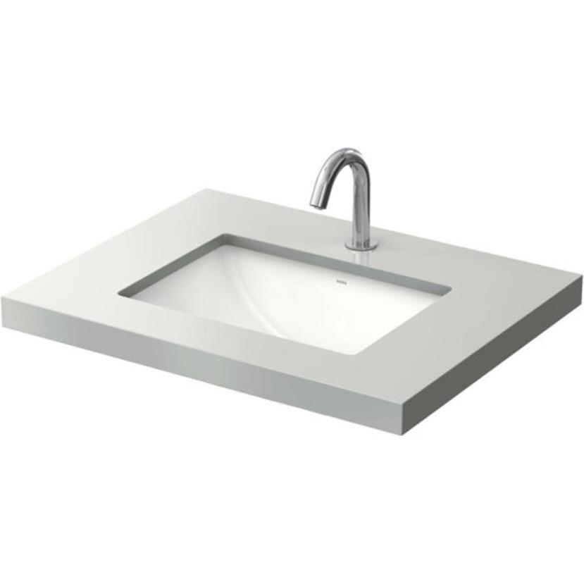 TOTO, Waschbecken, WU Unterbauwaschtisch 50cm o Hahnloch mit Überlauf eckig weiss (380 mm, 500 mm)