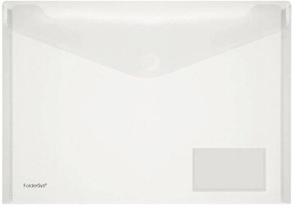 Actual product image Foldersys Document pouch, DIN A4 landscape, Velcro closure, PP (A4, 10 x)