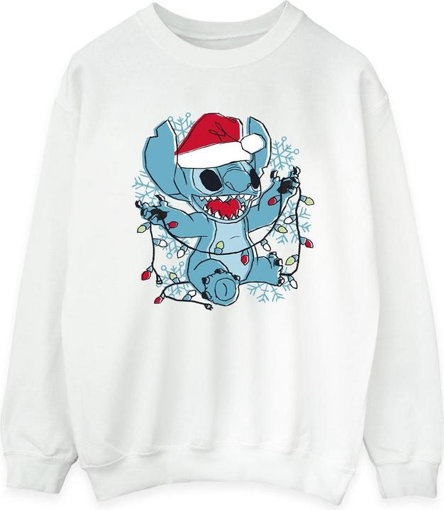Immagine prodotto Disney Lilo And Stitch Christmas Lights Sketch Felpa Donna (M)
