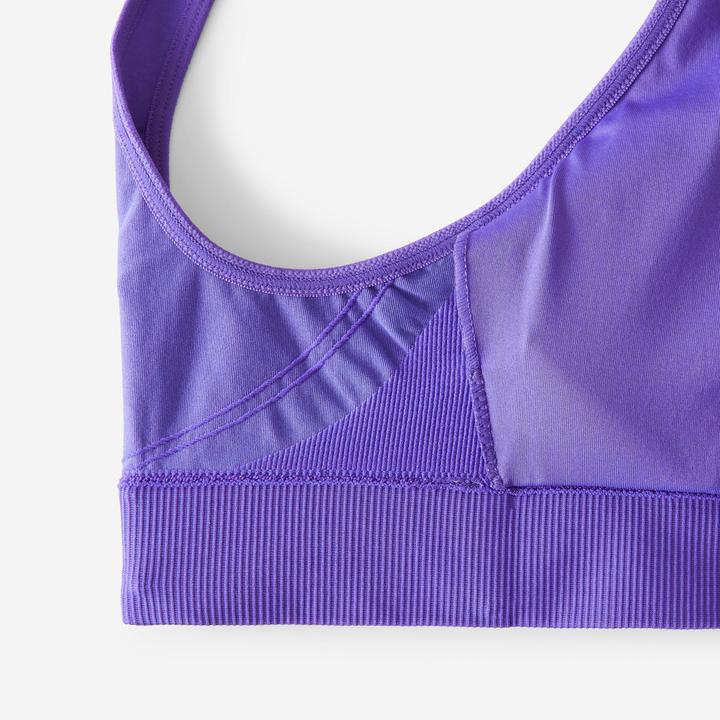 Immagine prodotto Decathlon Bustier sportivo da donna con spalline incrociate per un sostegno leggero - viola (L)