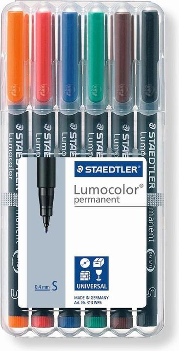 Produktbild Staedtler Lumocolor permanent (Mehrfarbig, 0.40 mm, 6 x)
