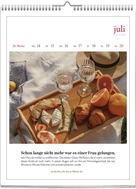 Produktbild Literarischer Wein - Kalender 2025 (24 x 32 cm)