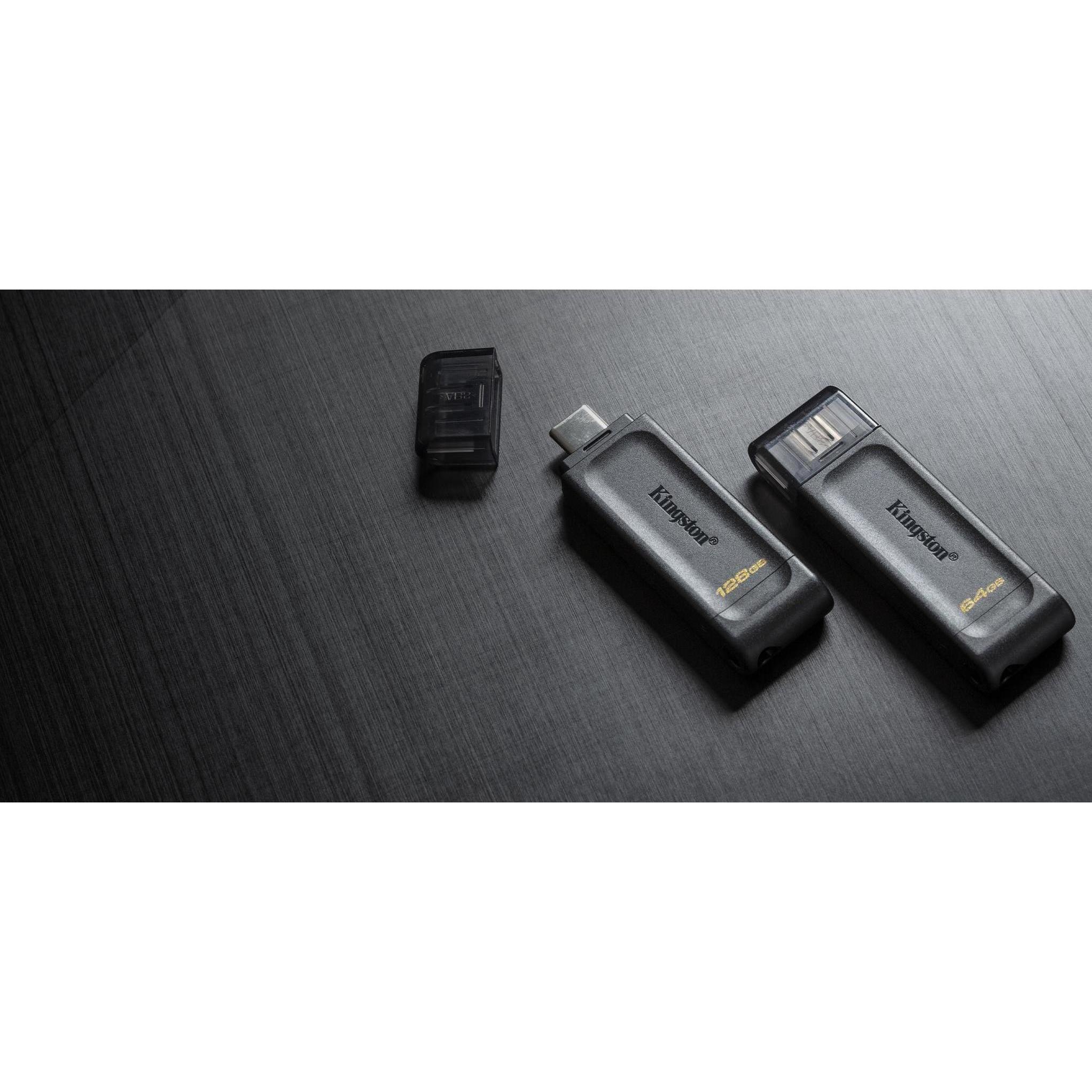 Thumbnail - Kingston DataTraveler 70 (128 GB, USB 3.2, USB-C), USB Stick, Schwarz