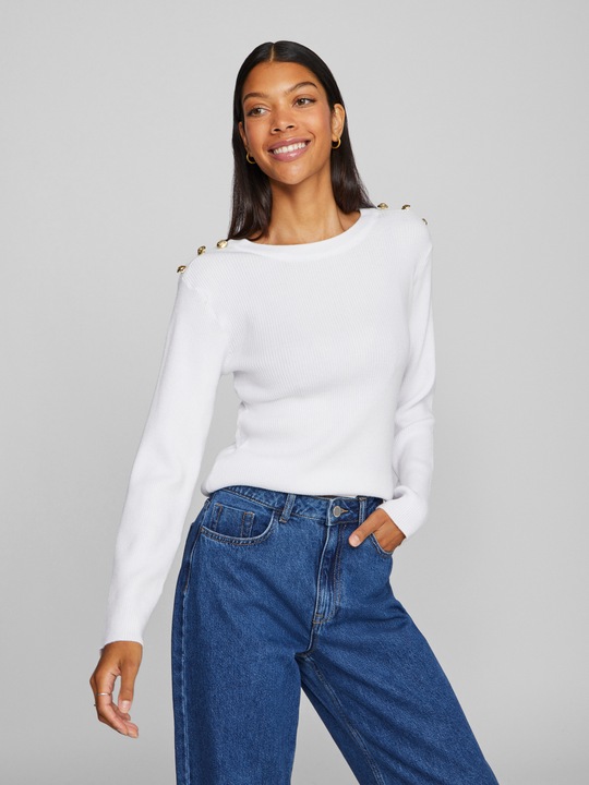 Actual product image Vila Round neck top with long sleeves (L)