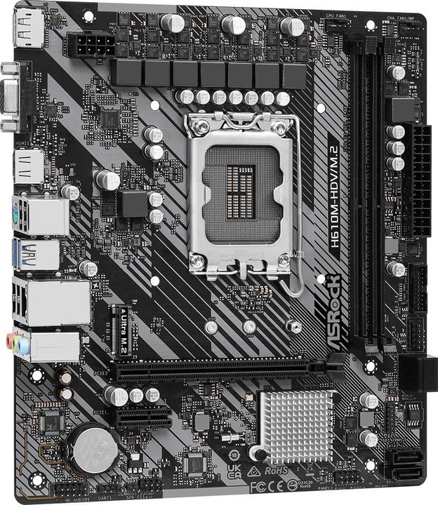 Produktbild AsRock H610M-HDV/M.2 R2.0 (LGA 1700, Intel H610, mATX)