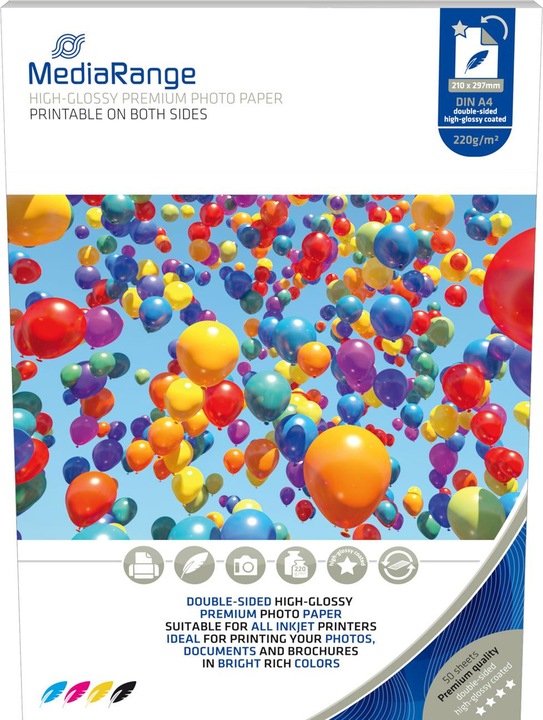 Image du produit MediaRange Papier photo (220 g/m², A4, 1 x)