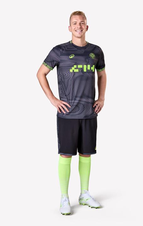 Image du produit Kipsta Maillot de football adulte viralto ii manches courtes wavy noir, & jaune fluo (XL)