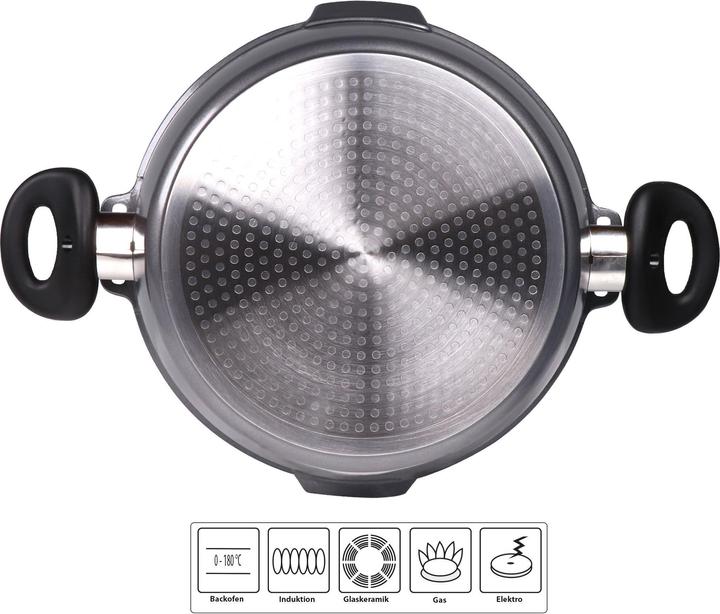 Produktbild Stoneline FUTURE Kochtopf 28 cm, mit Siebglasdeckel (Kochtopf, Aluminiumguss)