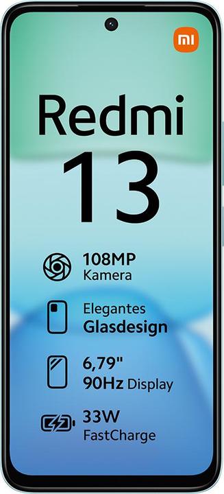 Actual product image Xiaomi Redmi 13 (256 GB, Ocean Blue, 6.79", Hybrid Dual SIM, 108 Mpx, 4G)