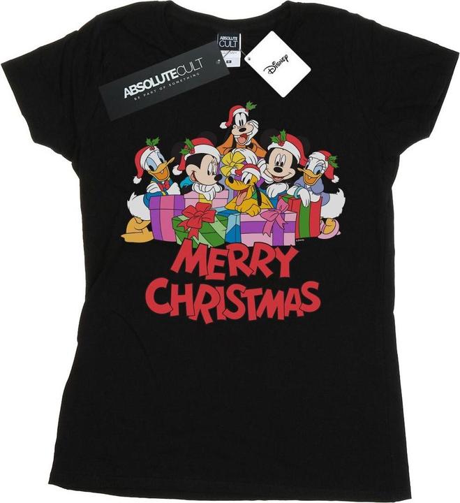 Actual product image Disney Womens/Ladies Mickey Mouse And Friends Christmas Cotton T-Shirt (M)