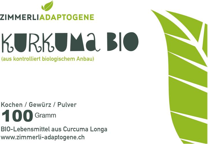 Produktbild Zimmerli Adaptogene Kurkuma Pulver (BIO) (1 Stück, Pulver, 100 g)