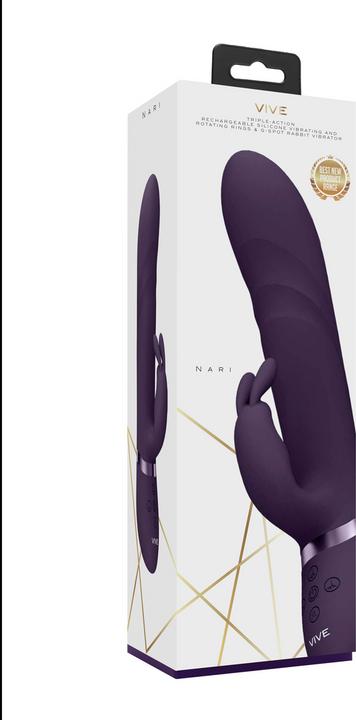 Actual product image Shots Vibrating and Rotating Wiggle G-Spot Rabbit - Pink