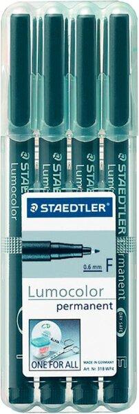 Image du produit Staedtler Stylo universel Lumocolor permanent Set (Noir, 0.60 mm, 4 x)