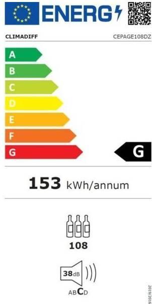 Energy Label Climadiff CEPAGE108DZ